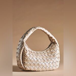 Anthropologie Inez Woven Faux Leather Bag